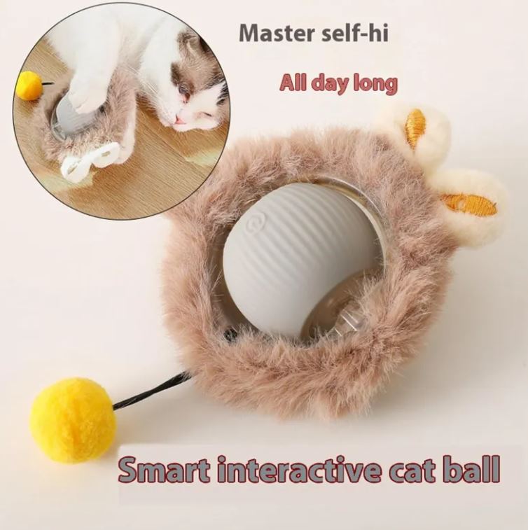 Interactive Self-Moving Rolling Ball Toy for Cats & Dogs