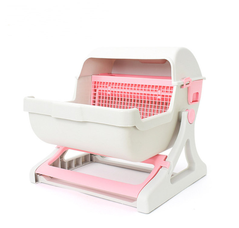 Large Semi-Automatic Cat Litter Box for Pets