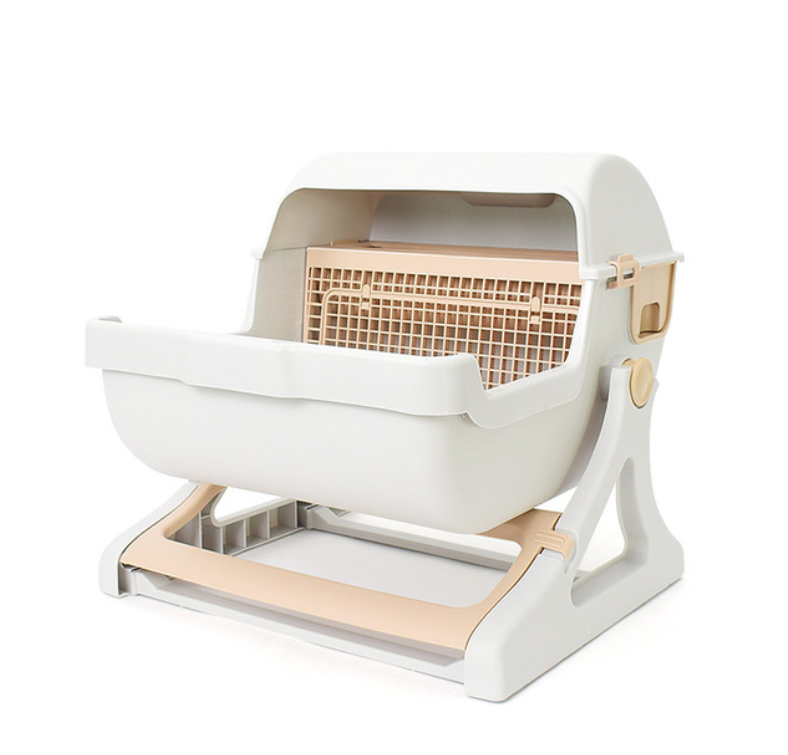 Large Semi-Automatic Cat Litter Box for Pets